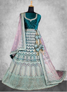 Thrilling Velvet Wedding Lehenga Choli