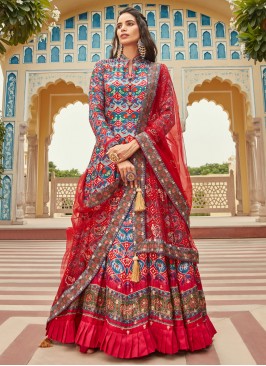 Titillating Multi Colour Jacquard Readymade Gown