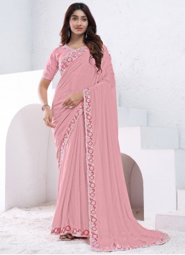 Topnotch Pink Traditional Saree