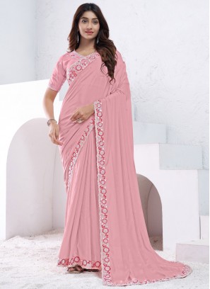 Topnotch Pink Traditional Saree