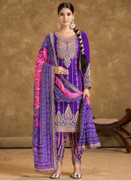 Transcendent Chinon Zari Trendy Salwar Kameez