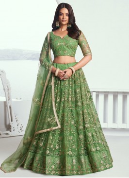 Transcendent Green Lehenga Choli