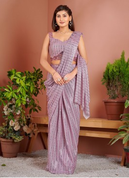 Transcendent Purple Fancy Imported Contemporary Saree