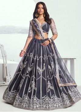 Trendy Black Mehndi Designer Lehenga Choli