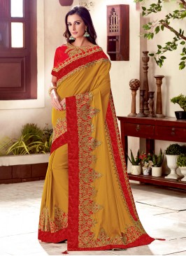 Trendy Embroidered Classic Saree