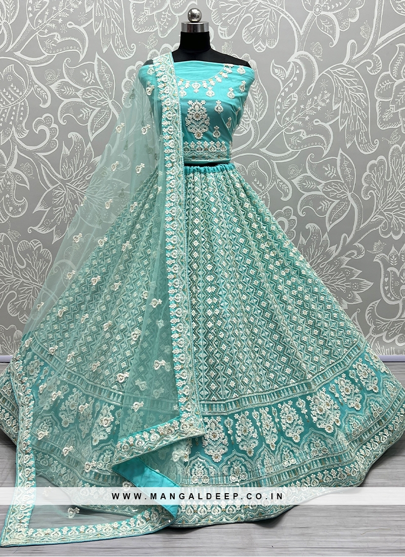 Attractive Indian Heavy Soft Net Lehenga Choli With Chine Sequence Work and  Heavy Soft Net Dupatta for Women 