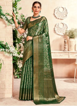 Urbane Green Trendy Saree