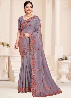 Urbane Silk Beads Designer Contemporary Saree