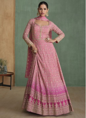 Versatile Chinon Sangeet Designer Gown