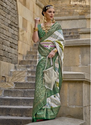 Versatile Fancy Multi Colour Silk Designer Saree
