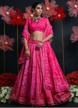 Viscose Trendy Lehenga Choli in Rose Pink