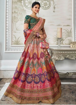 Vivacious Banarasi Silk Mirror Lehenga Choli