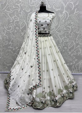 Voguish Embroidered Silk Lehenga Choli