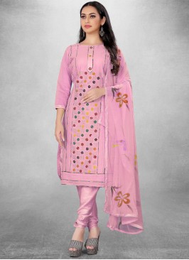 Voguish Pink Ceremonial Salwar Suit