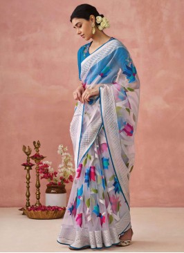 White Brasso Trendy Saree