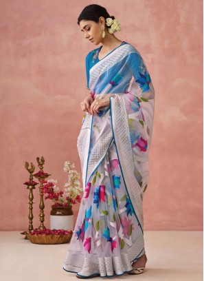 White Brasso Trendy Saree