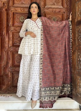 White Color Readymade Salwar Suit