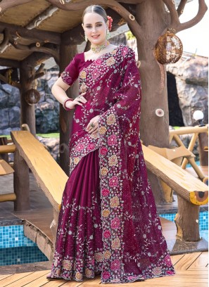 Wine Festival Contemporary Saree