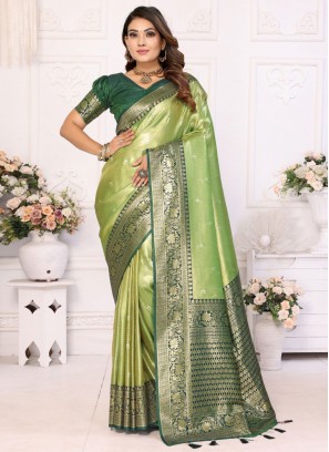 Winsome Green Classic Saree