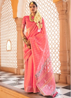 Winsome Woven Festival Trendy Saree