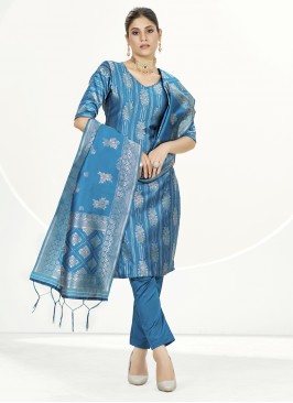 Wonderous Banarasi Silk Woven Straight Salwar Kame