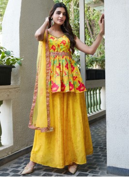 Yellow Ceremonial Designer Salwar Kameez