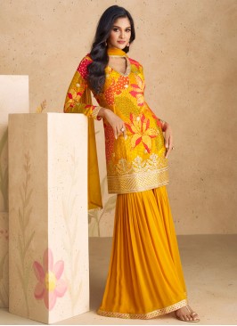 Yellow Ceremonial Readymade Salwar Kameez