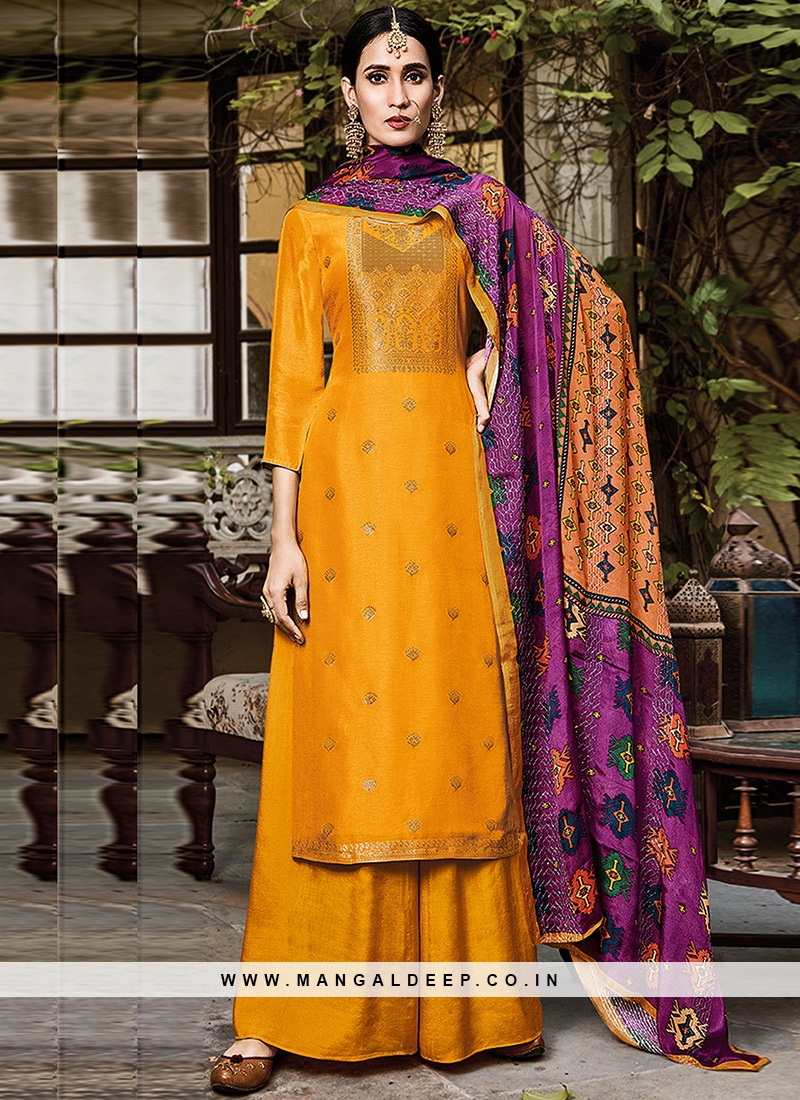 Light Yellow Embellished Tissue Silk Dress Material – Chinaya Banaras