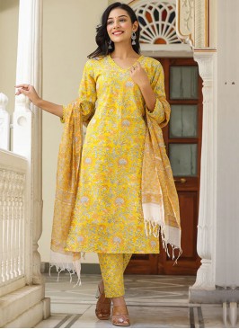 Yellow Color Trendy Salwar Kameez