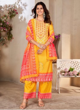 Yellow Color Trendy Salwar Kameez