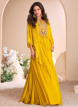 Yellow Party Trendy Gown