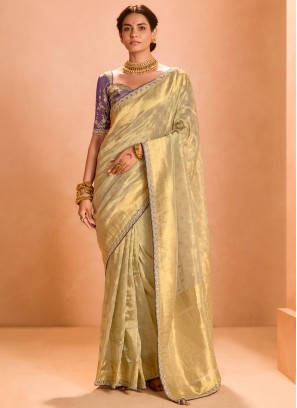 Zari Silk Classic Saree in Gold