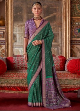 Zesty Green Traditional Saree